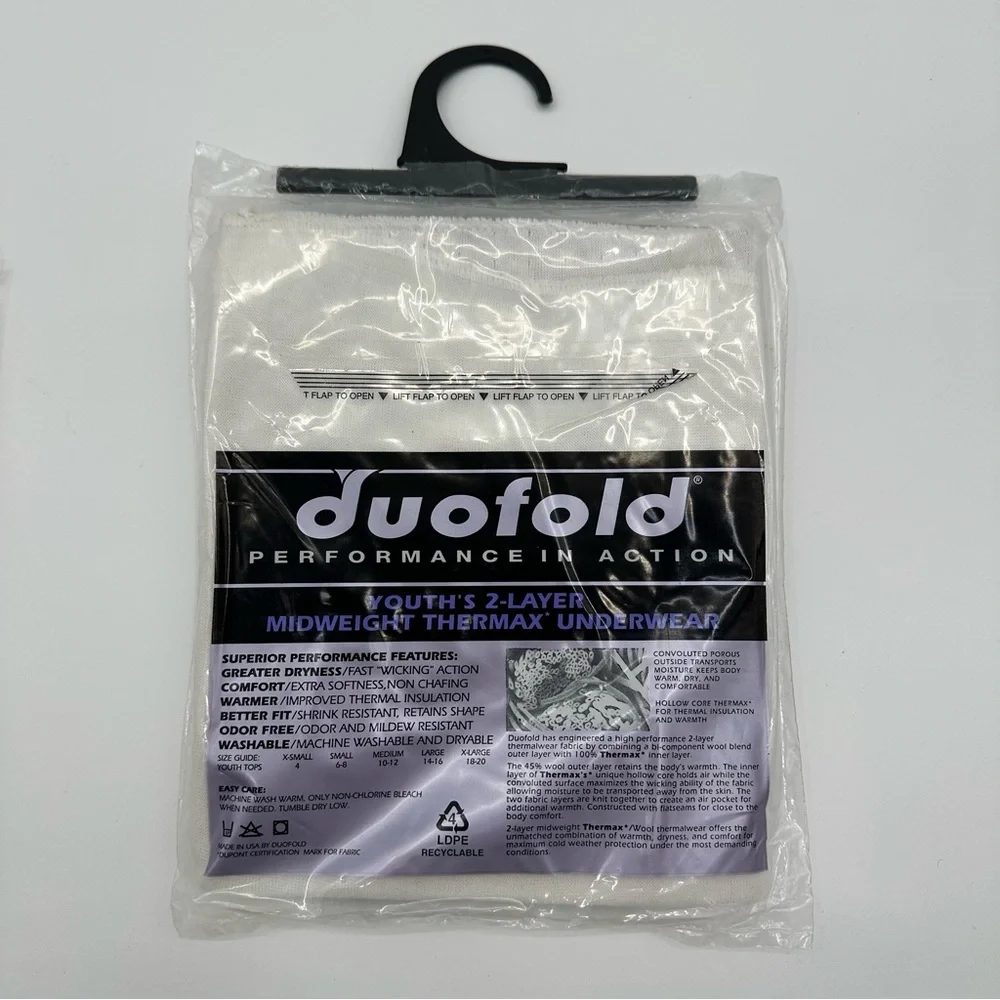 2 Vintage Duofold Youth’s XS (4) 2‎ Layer Mid weight Thermal Underwear Shirt New
